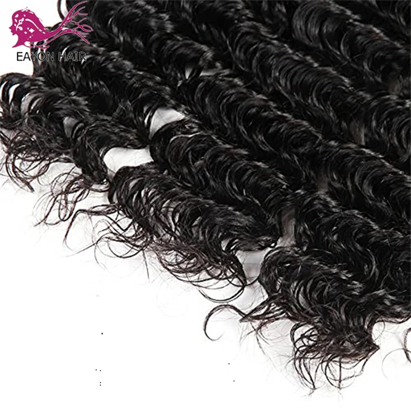 Malaysian Deep Wave Human Hair Bulk For Braiding No Weft Remy Human Hair Bulk 1/3 Bundles Braiding Hair Extension Natural Color images - 6