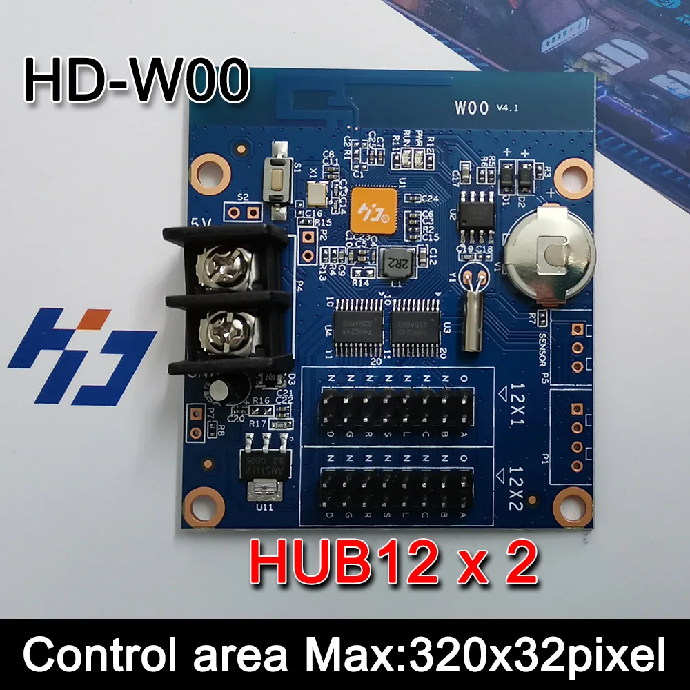 P10 Single-dual Color Controller HD-W00, P10 red LED module control card,HUB12 P10 LED Sign LED Control Card