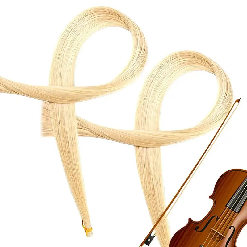 

Violin Bow Hair Replacement Violin Strings Suit Fiddle Bow Rehair Tool White Horsehair Elastic Natural Mongolian Horse Hair For