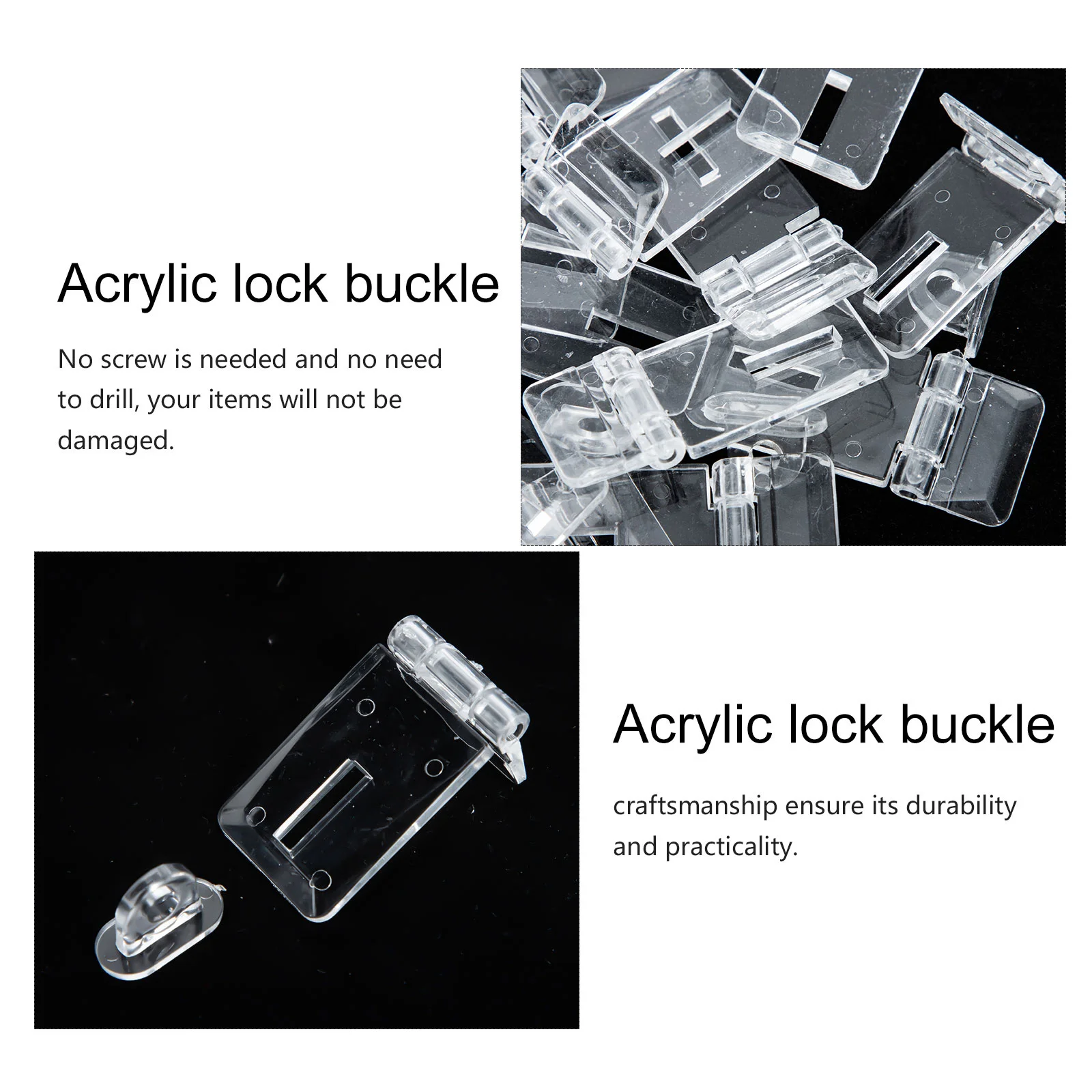 20 комплектов дверных замков для ворот замки шкафа прозрачные петли акриловые