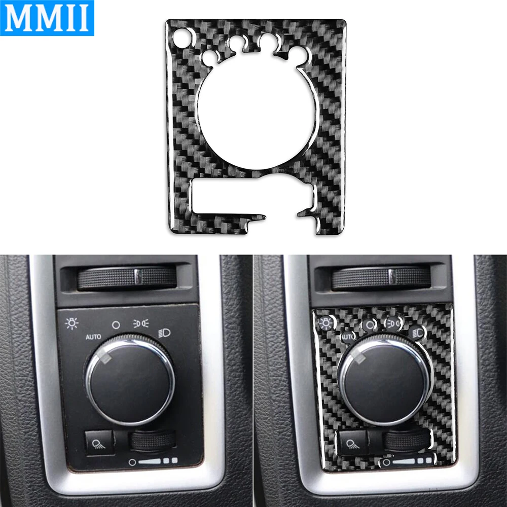 

Для Dodge Ram 1500 2009-2012 панель управления переключателем фар из углеродного волокна накладка крышка аксессуары для интерьера автомобиля декорат...