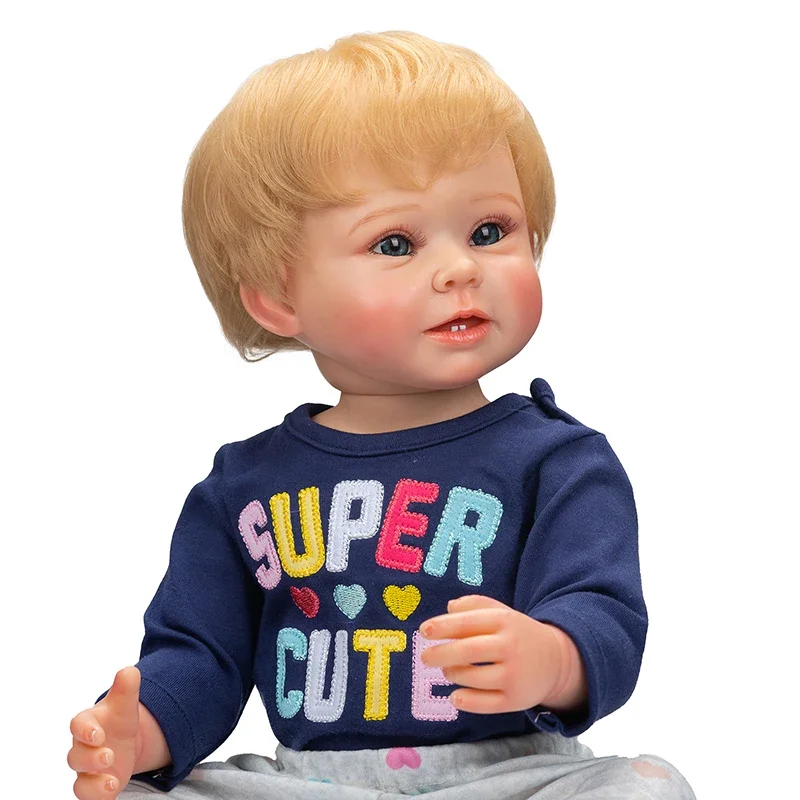 Фото 55 см силиконовая мягкая на ощупь кукла Reborn для маленьких мальчиков Bonnie Life Painting, игрушки для маленьких девочек, водонепроницаемая кукла для ванны №3