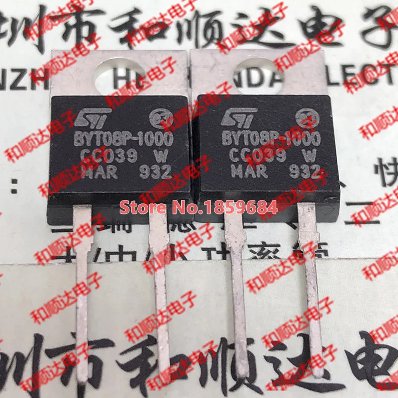 

BYT08P-1000 TO-220 1000V 8A
