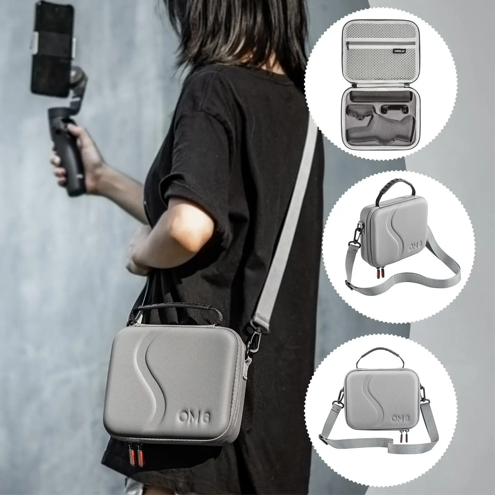 

Portable Case Handbag For OM6 Handheld Gimbal Tripod Magnetic Clip Fill Light Clip Storage Bag For DJI Osmo Mobile 6 Accessory