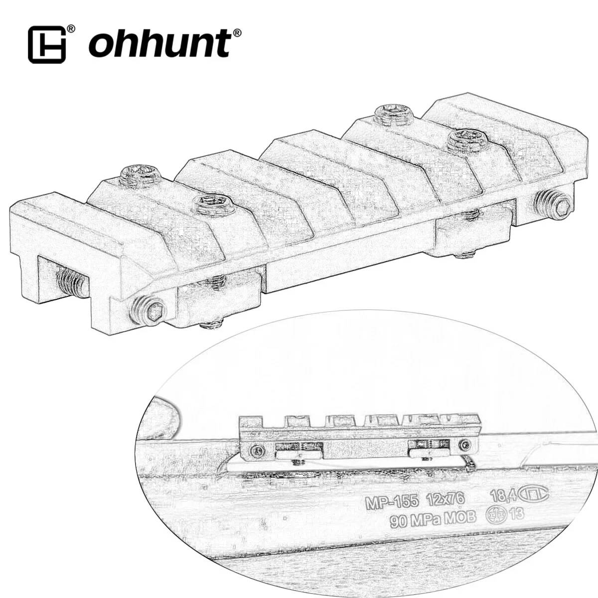 

Ohhunt охотничий вентилируемый ребро 20 мм крепление для прицела