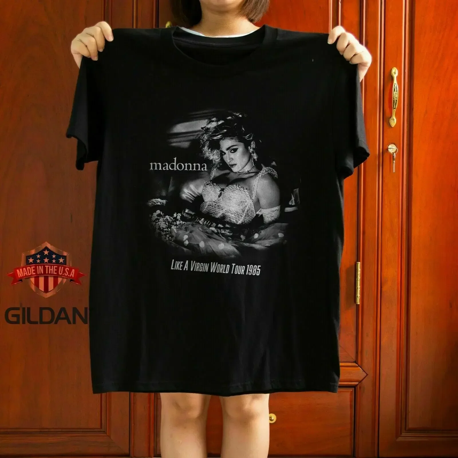 Футболка унисекс Мадонна как девственный мир T0Ur 1985 Высококачественная брендовая