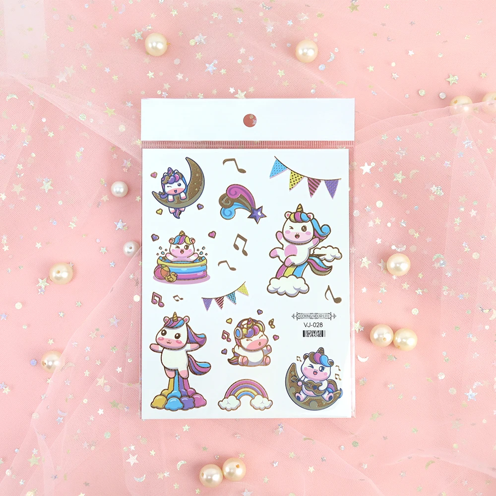 VeeCharm-золотые металлические Временные татуировки-наклейки премиум-класса в виде