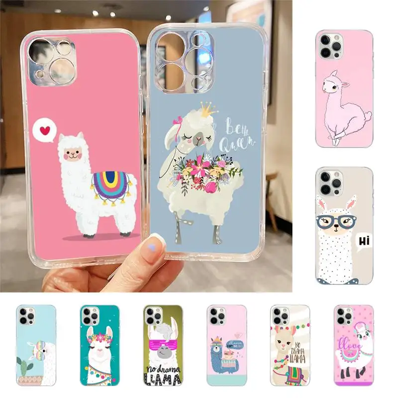 

Kawaii Cute Llama Alpaca Animals Cartoon Phone Case For Iphone 7 8 Plus X Xr Xs 11 12 13 Se2020 Mini Mobile Iphones 14 Pro Max