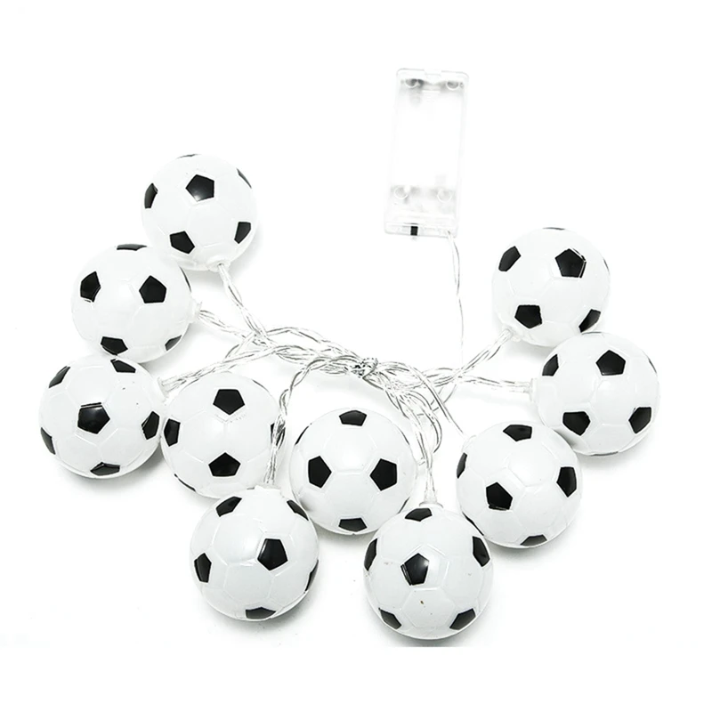 

Soccer Balls String Lights 10 LED Football Garland Lights Bedroom Home Wedding Party Christmas Decorative Lights