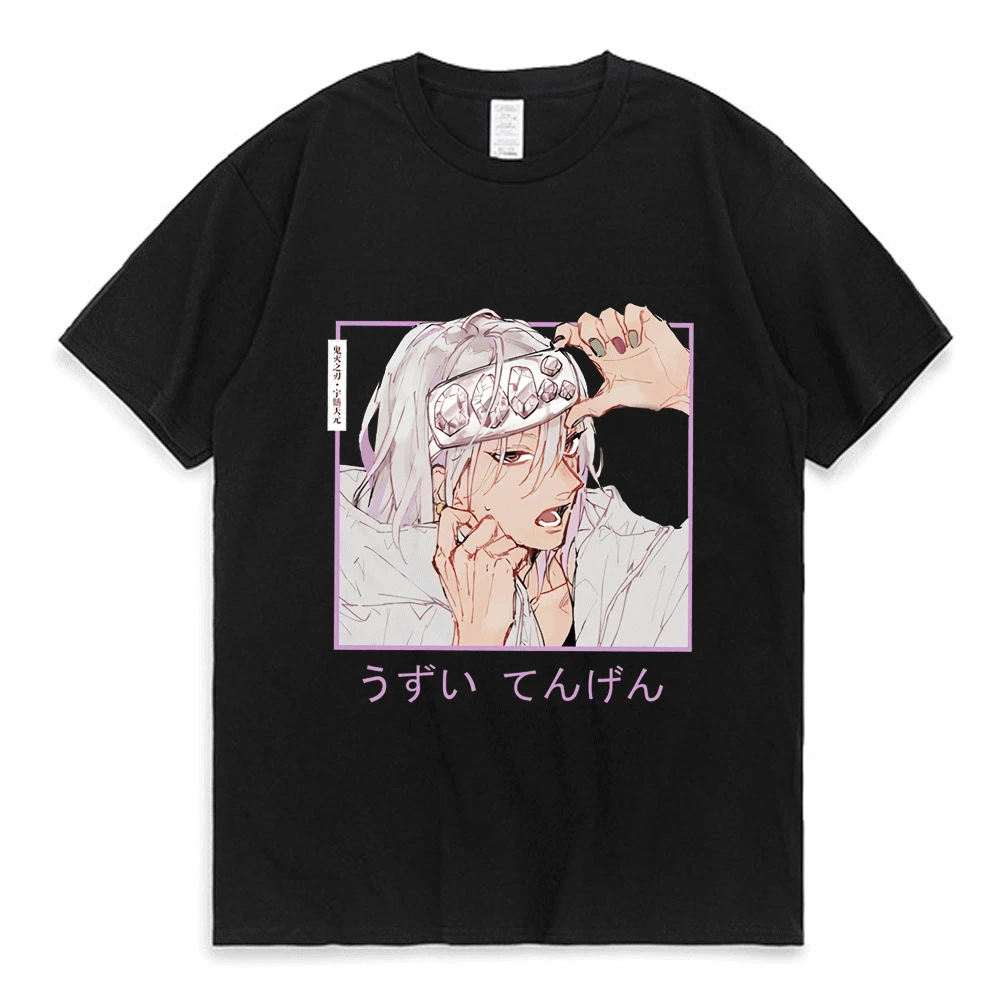 

Uzui Tengen Print Men Women T-Shirt Hip Hop Tops Japanese Anime Demon Slayer Short Sleeve Tees Summer Couple Oversized T Shirt