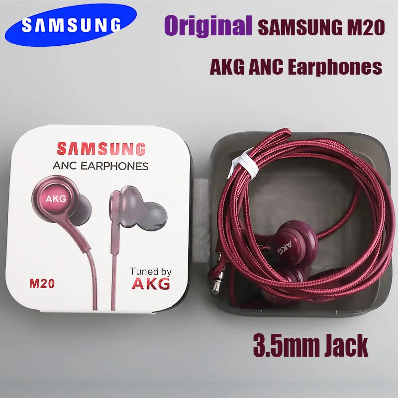 Наушники-вкладыши Samsung AGK 3 5 мм с микрофоном проводная гарнитура для Galaxy S8 s9 S10 Plus M21