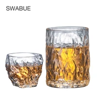 swabue 2pc set creative whiskey champagne cup tea water juice wine transaprent beer veer brandy crystal glass coffee mug