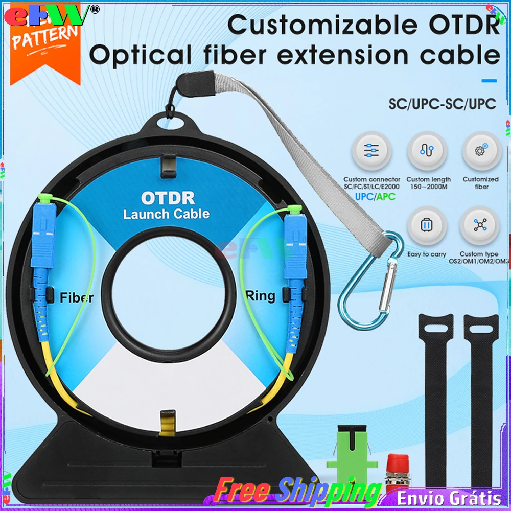 eFVV 2000M SC/FC/ST/LC-UPC/APC OTDR Dead Zone Eliminator Fiber Rings Fiber Optic OTDR Launch Cable Box SC/UPC-SC/UPC