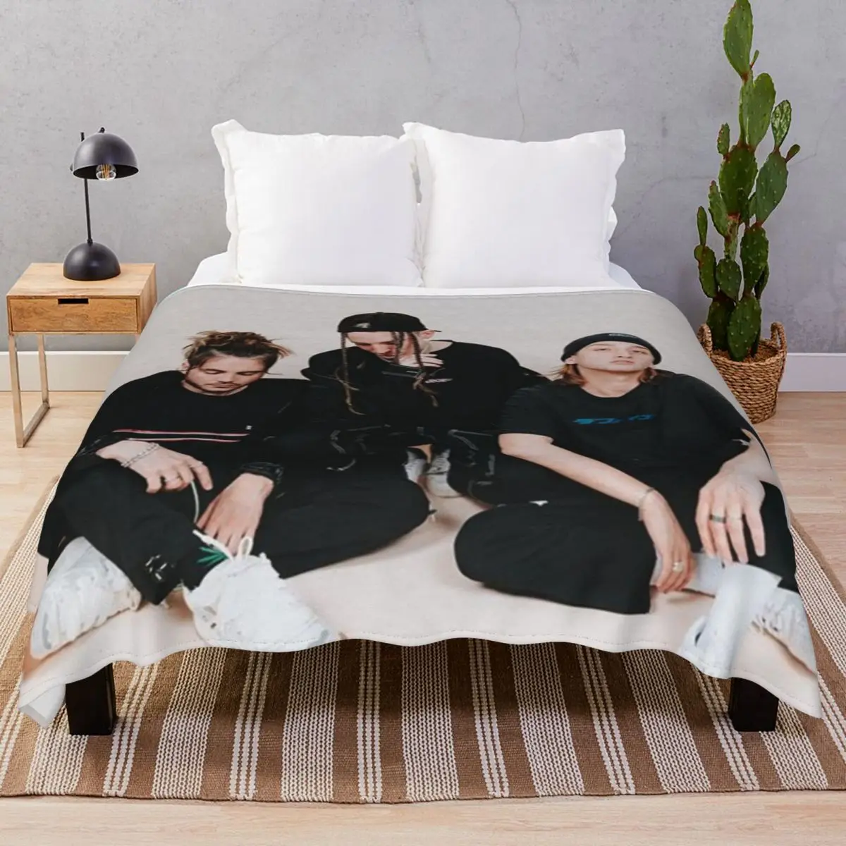Chase Atlantic Blanket Fleece Plush Print Multifunction Throw Blankets for Bedding Home Couch Camp Office