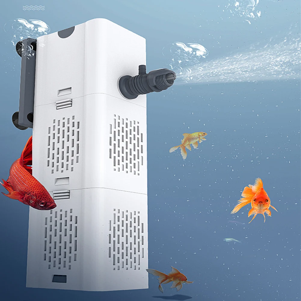 

4 IN 1 Aquarium Filter Pump Fish Tank Submersible Silent Air Oxygen Aerator Internal Water Pump Aquarium Pump Wave Maker 220v