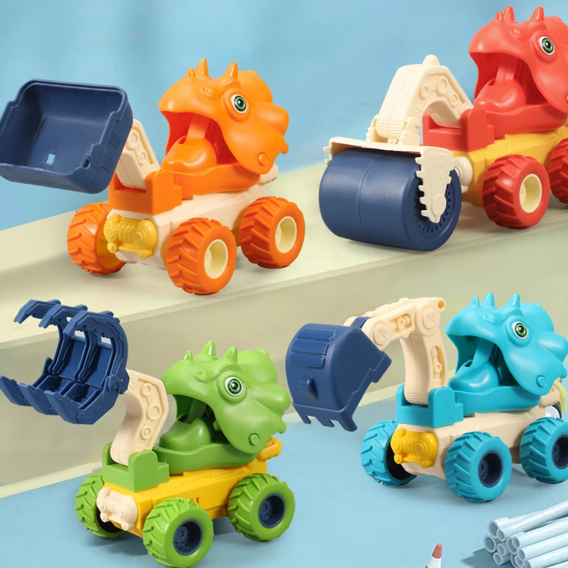 

Creative Pressing Inertia Dinosaur Engineering Vehicle Tyrannosaurus Excavator, Road Pressing Car Soil Pushing Children's Toy