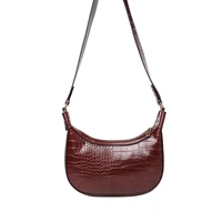 womens crocodile pattern purse shoulder bags pu leather small solid crossbody bags female daily 2022 fashion commute handbags