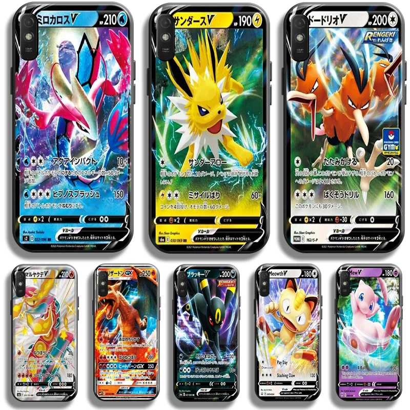 

Pokemon Cards Pikachu Case For Xiaomi Redmi 9A 9AT Phone Case For Redmi 9A Coque Back Soft Liquid Silicon Silicone Cover