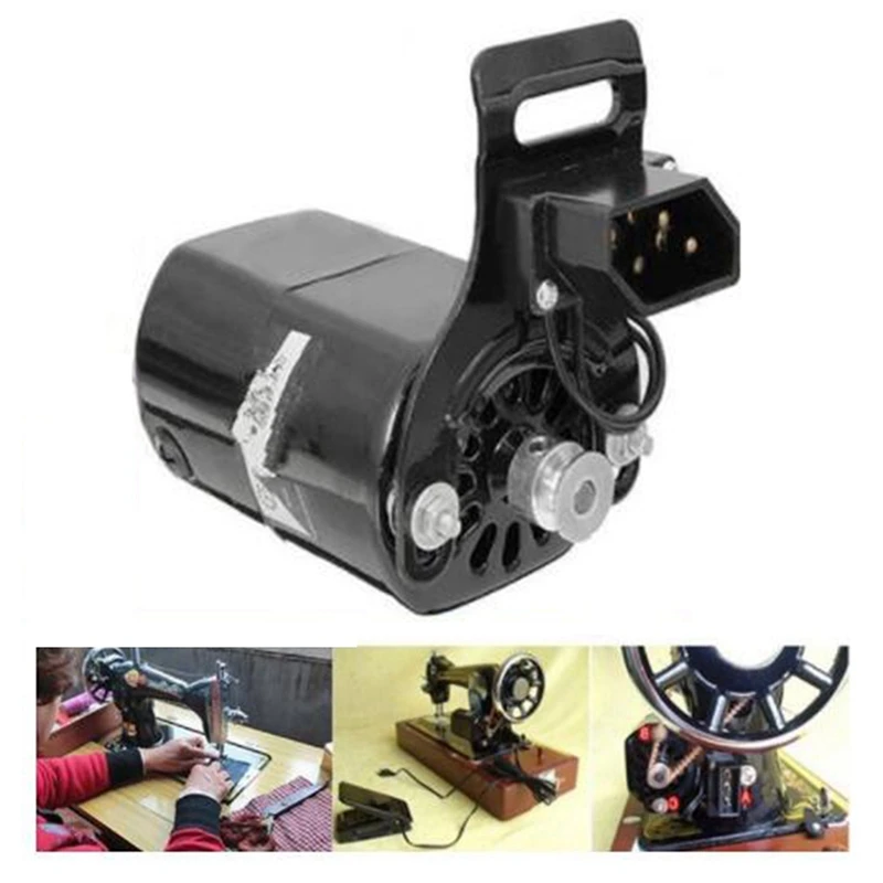 220В 180Вт 10000 об/мин Домашняя швейная машина чёрного цвета с мотором и педалью 0,9А Запасные части (евро-вилка).