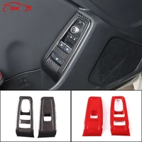 carbon fiber style car window glass lifting buttons frame cover trim sticker for toyota 86subaru brz 2022 interior accessories
