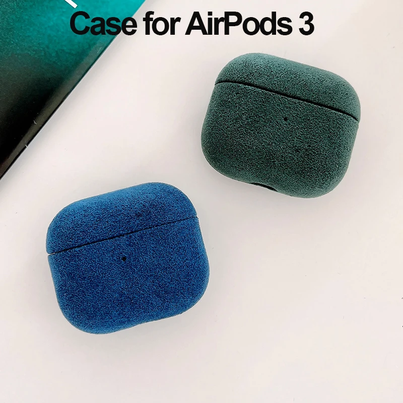 

Чехол с итальянской алькантарой для Apple AirPods 3, роскошный кожаный защитный чехол для AirPods 3-го поколения 2021, чехол для наушников s