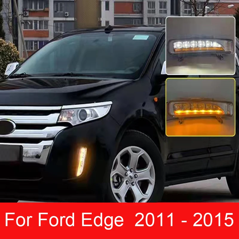 

2 шт. для Ford Mondeo 2011-2012 светодиодные дневные ходовые огни противотуманные передние балки модифицированные специальные автомобильные аксессу...