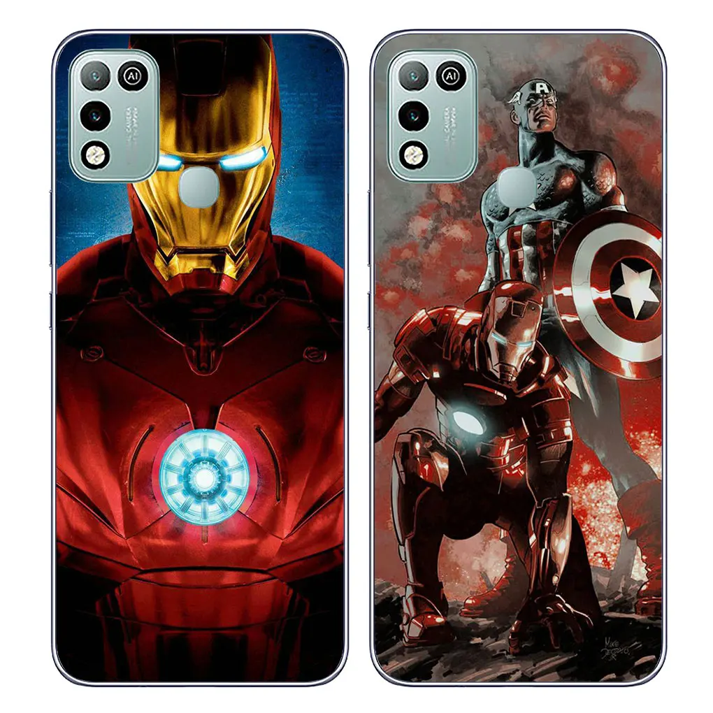 Мягкий чехол с героем Marvel Железный человек для Motorola Moto Edge 40 Pro 30 neo 20 One Fusion G200 E22 E40 E30