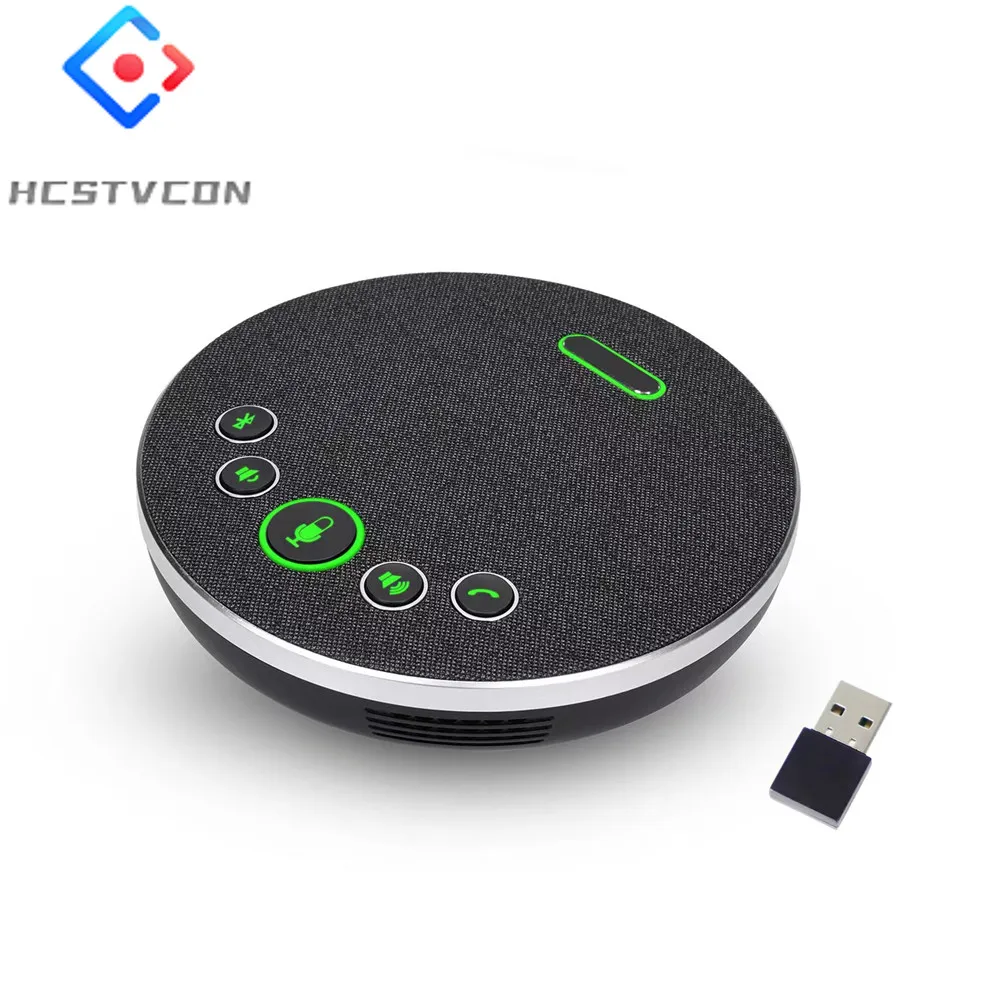 

USB Conference Microphone Omnidirectional Tabletop Wireless Speakerphone 360° Voice Pickup Bluetooth for Class Live Stage