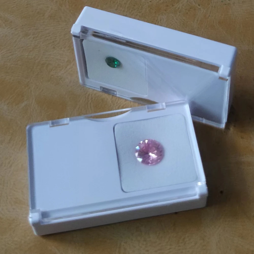 Acrylic Gems Storage Box Gemstone Display Case Rhinestone Jewelry Gift Packaging Box Diamond Stone Carrying Box Wholesale