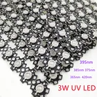 Ультрафиолетовые светодиодные лампы 3 Вт, чипы для ламп, нм, с алюминиевой подложкой 20 мм печатной платы