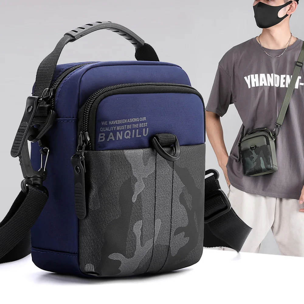 Men's Small Bag Shoulder Bag Trendy Casual Crossbody Bags Chest Bag Light Boy Mini Mobile Phone Waist Pack