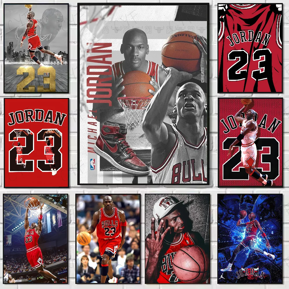 M-Michael J-Jordan постер HD арт липкая стена водонепроницаемый дом гостиная спальня бар