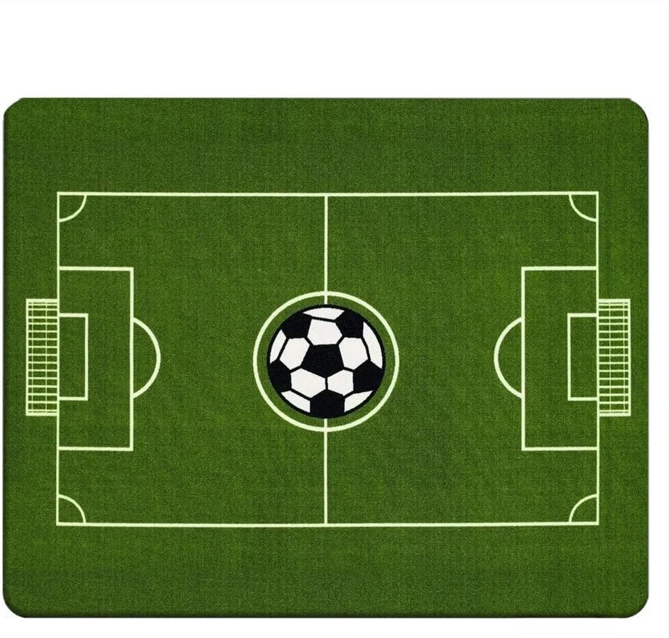 

Soccer Gaming Mousepad Cute Soccer Ground Field Green Mouse Pad Mouse Mat for Desk Laptop Office 9.5 X 7.9 Inch Non-Slip Rubber