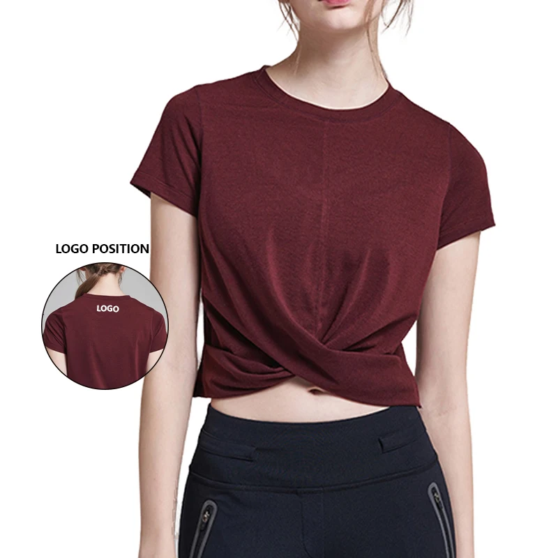 

New Gym Suit Yoga Suit Top Sports Loose Short Sleeve T-shirt Women's Fast Dry Dance Suit Yoga Blouse