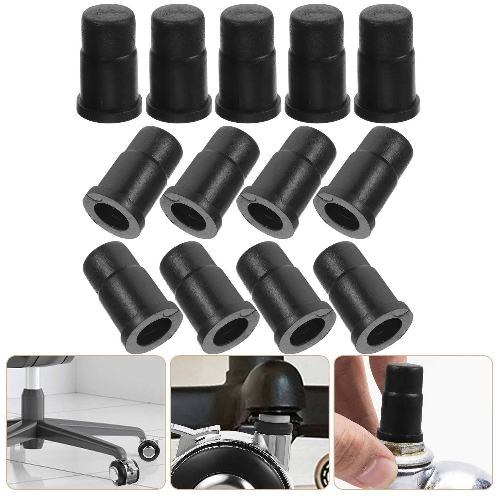 

40Pcs Small Caster Socket Inserts Practical Caster Sleeve Inserts Home Accessory