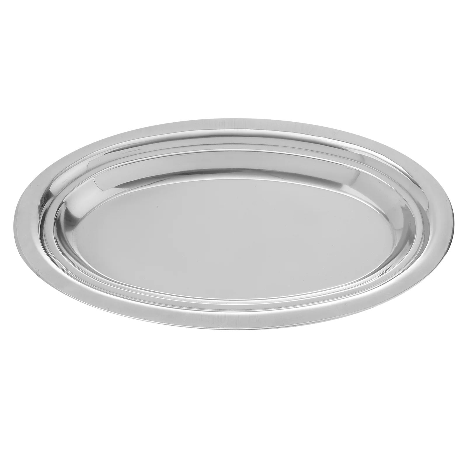 

Plate Serving Steel Stainless Plates Platter Oval Tray Fish Dish Snackdinner Dessert Steaming Sushi Fruit Metal Appetizer Pan