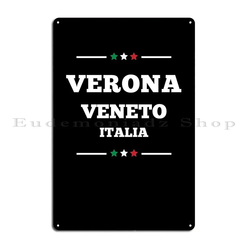 Фото Металлическая табличка-постер Verona Veneto Italia: Декоративная вывеска для кинотеатров и клубов, жестяная табличка-постер №1