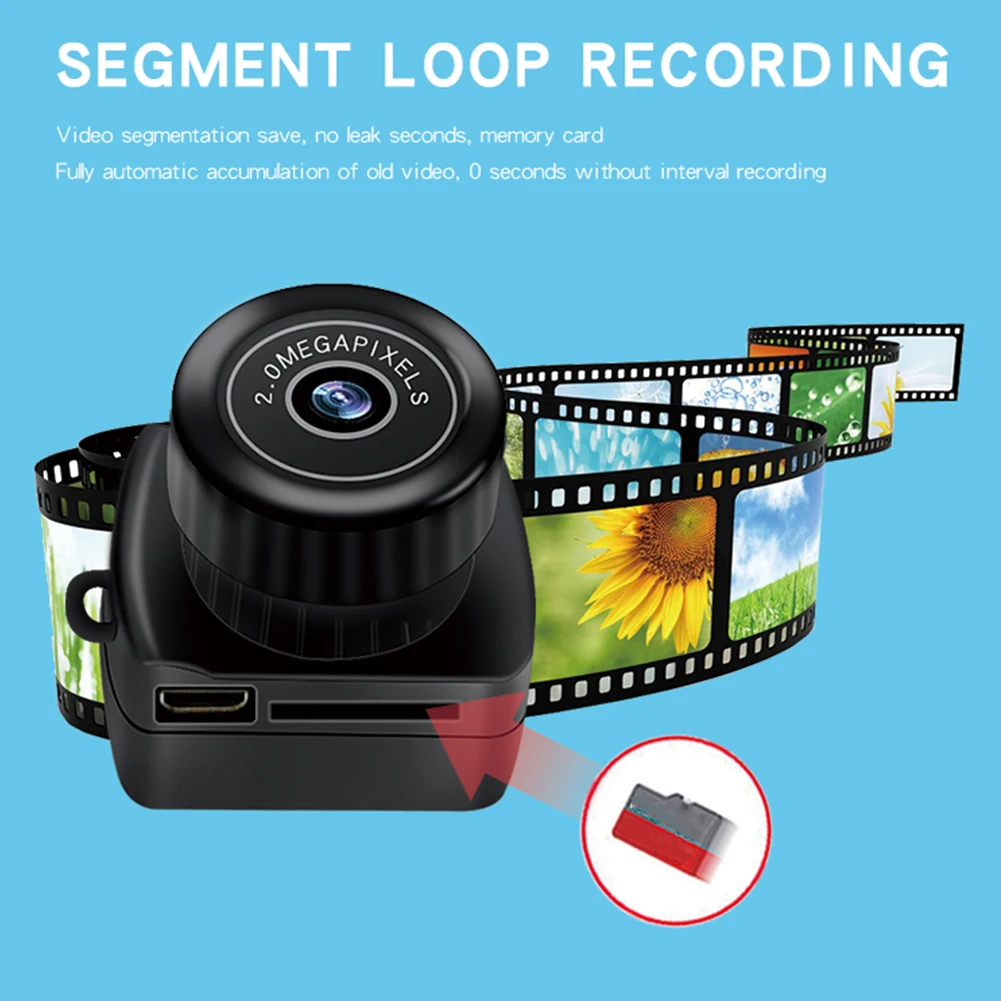 Tiny Mini Camera HD Video Audio Recorder Webcam Y2000 Camcorder Small ​Security Secret Nanny Car Sport Micro Cam webcam | Электроника
