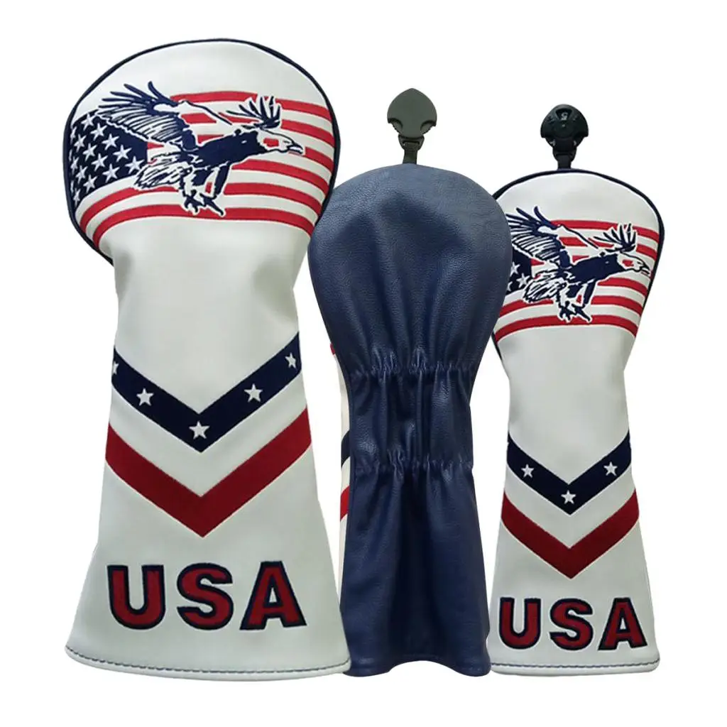 

3 Pack USA Wood Driver Headcover Cover Drivers Covers Equipment