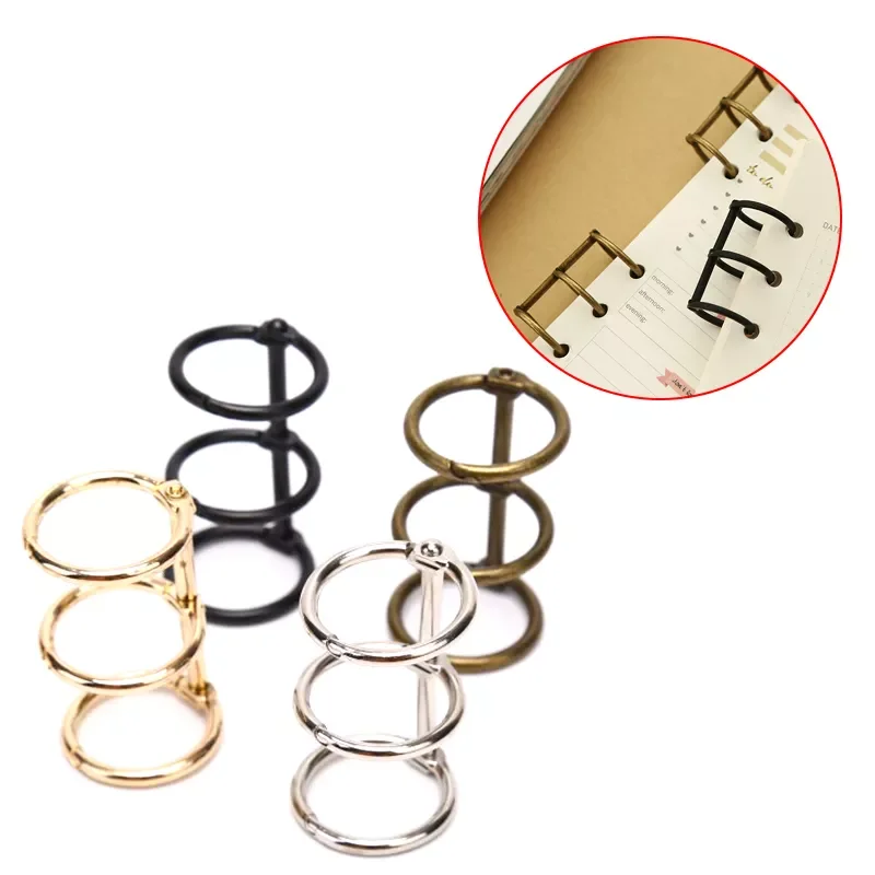 

Metal Loose Leaf Book Binder 3 Rings For Notebook Album Scrapbook Clips Metal Ring Binder Calendar Circle Stationery Office