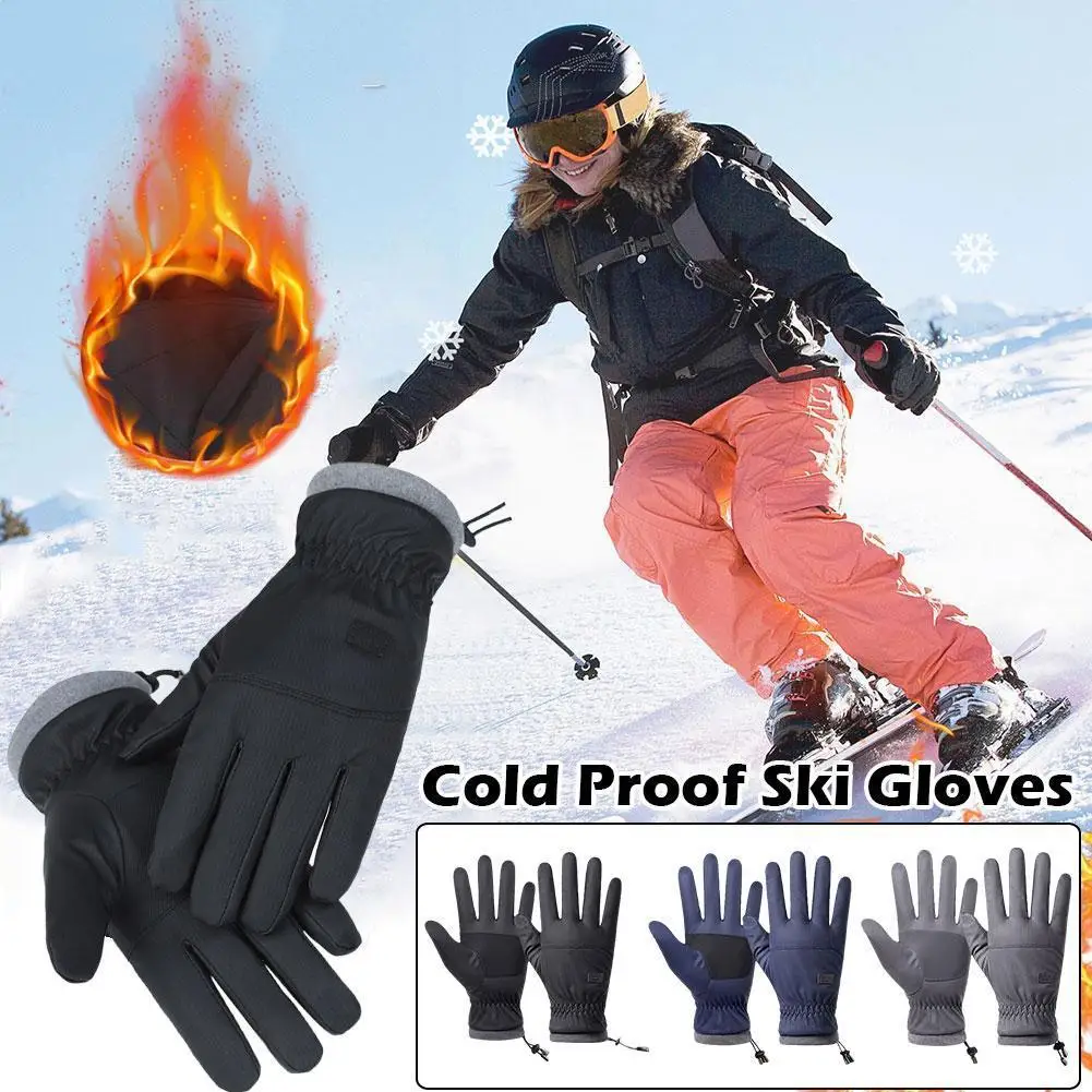 

Winter -20 Degrees Cold-proof Ski Gloves Women Men Slip Soft Warm Waterproof Windproof Keep Gloves Gloves Anti Fluff Touchs R4d3
