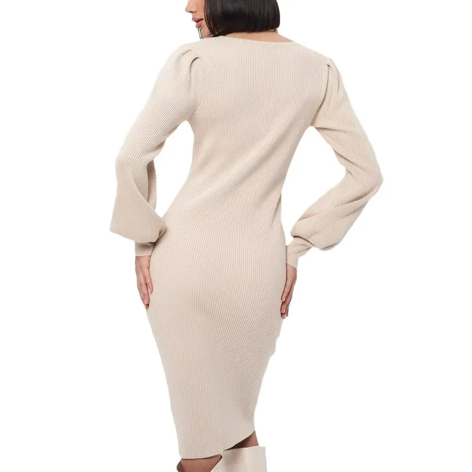 Платьевязаноеоблегающеее Вязаный комбинезон средней юбки