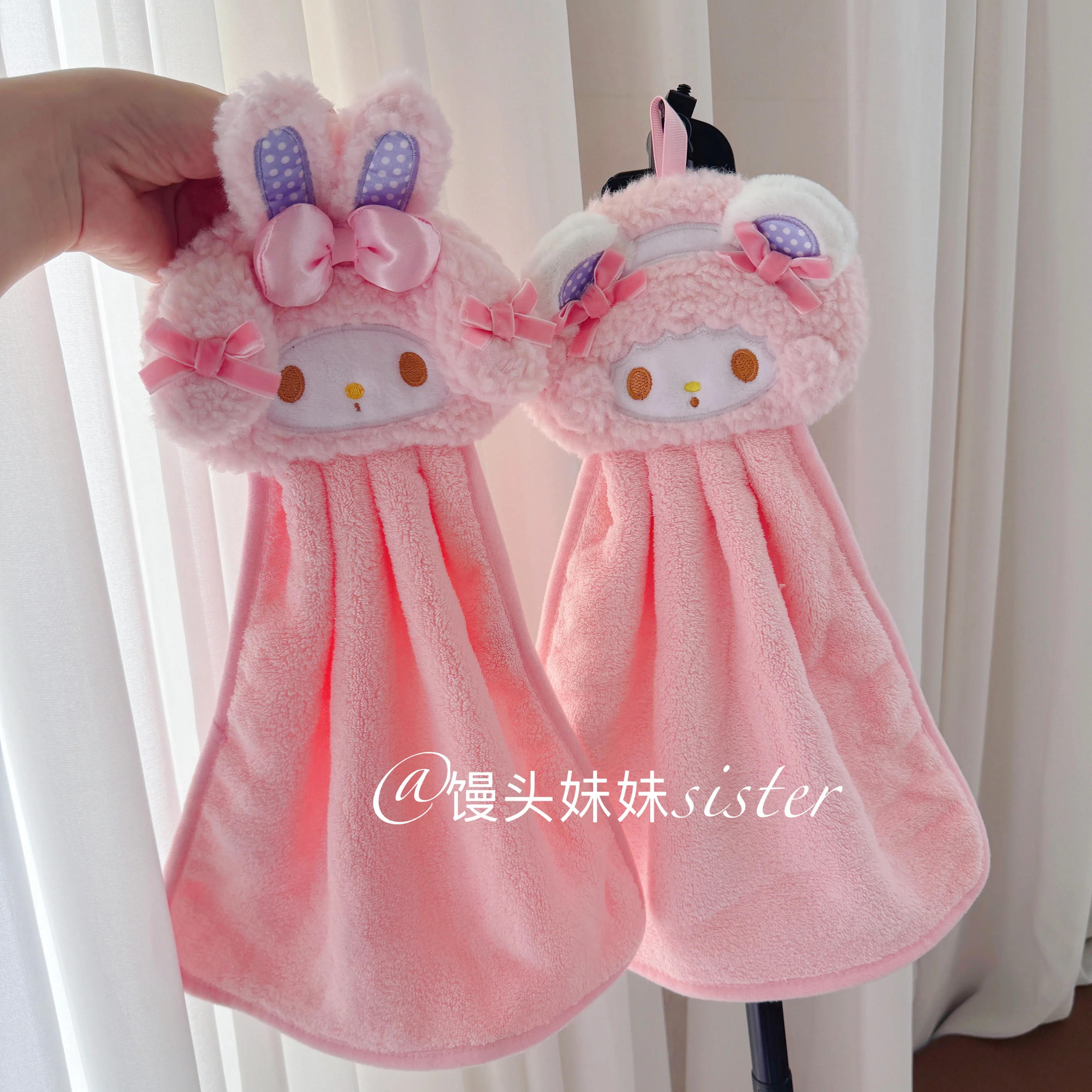 Sanrio милые My Melody Sweet Piano мягкое полотенце для рук Мультяшные подвесные полотенца в