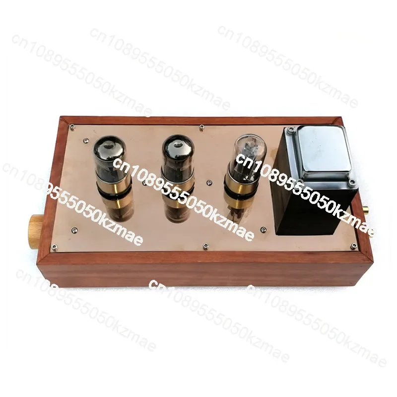 6N8P 6SN7 tube preamplifier 6Z5P bile rectifier solid wood box hifi front preamp frequency response: 10HZ-100KHZ