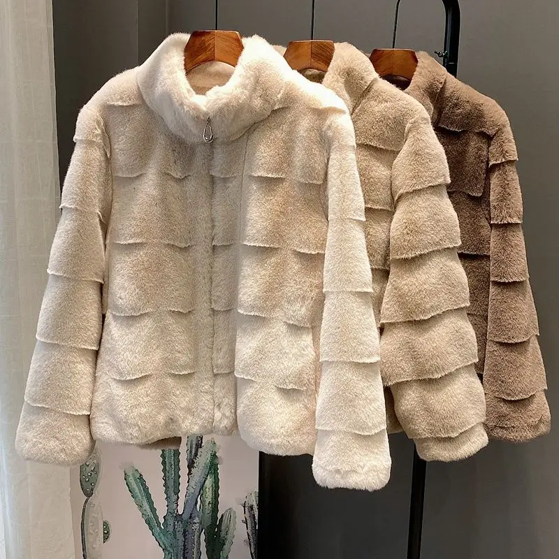 2022 Fashion Faux Fur Coat Mink Fur Teddy Coat Warm Jacket for Women Fur Coats for Women Winterwear Solid Women's Winter Jacket