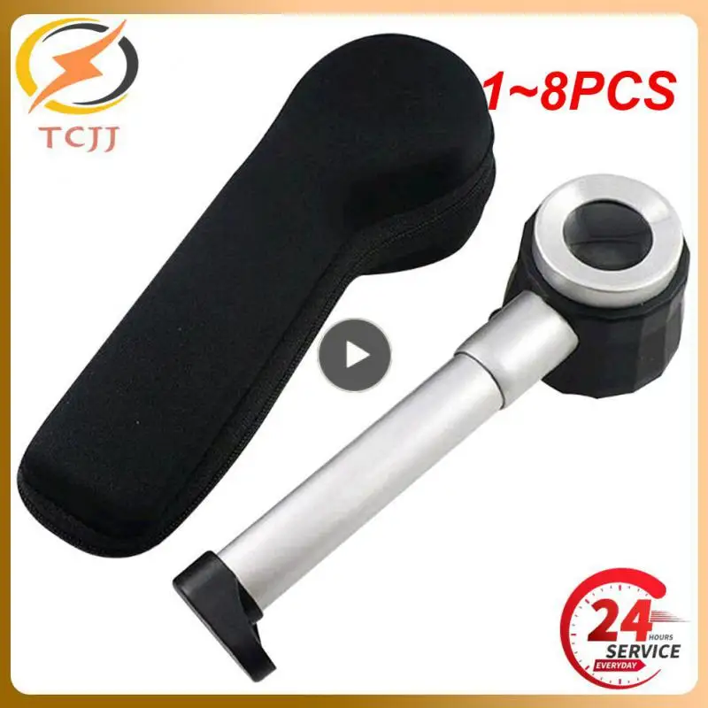 

1~8PCS 10x Magnifier Dermatoscope Handle Smooth Clear Vision with Measure Scale Bigger Vision Magnifying Glass Bigger Vision