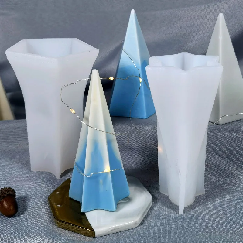 

Силиконовая форма в виде пирамиды свечи, «сделай сам», штукатурка в стиле Ins, ароматерапия, свеча, подсвечник, абразивная форма для свечей