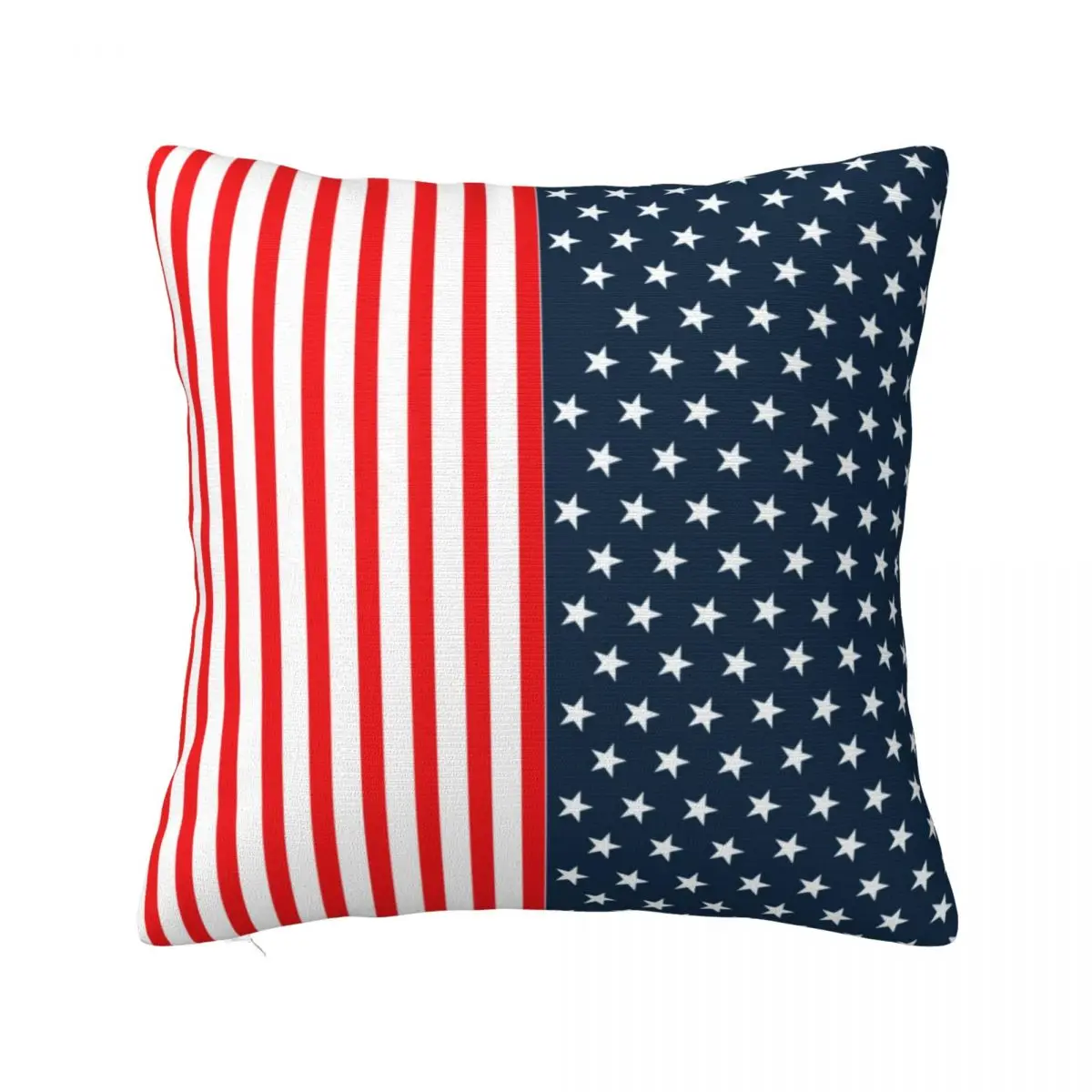 

Two Tone Stripped Pillow Case American Flag Stars and Stripes Summer Colored Pillowcase Polyester Hugging Zipper Cover