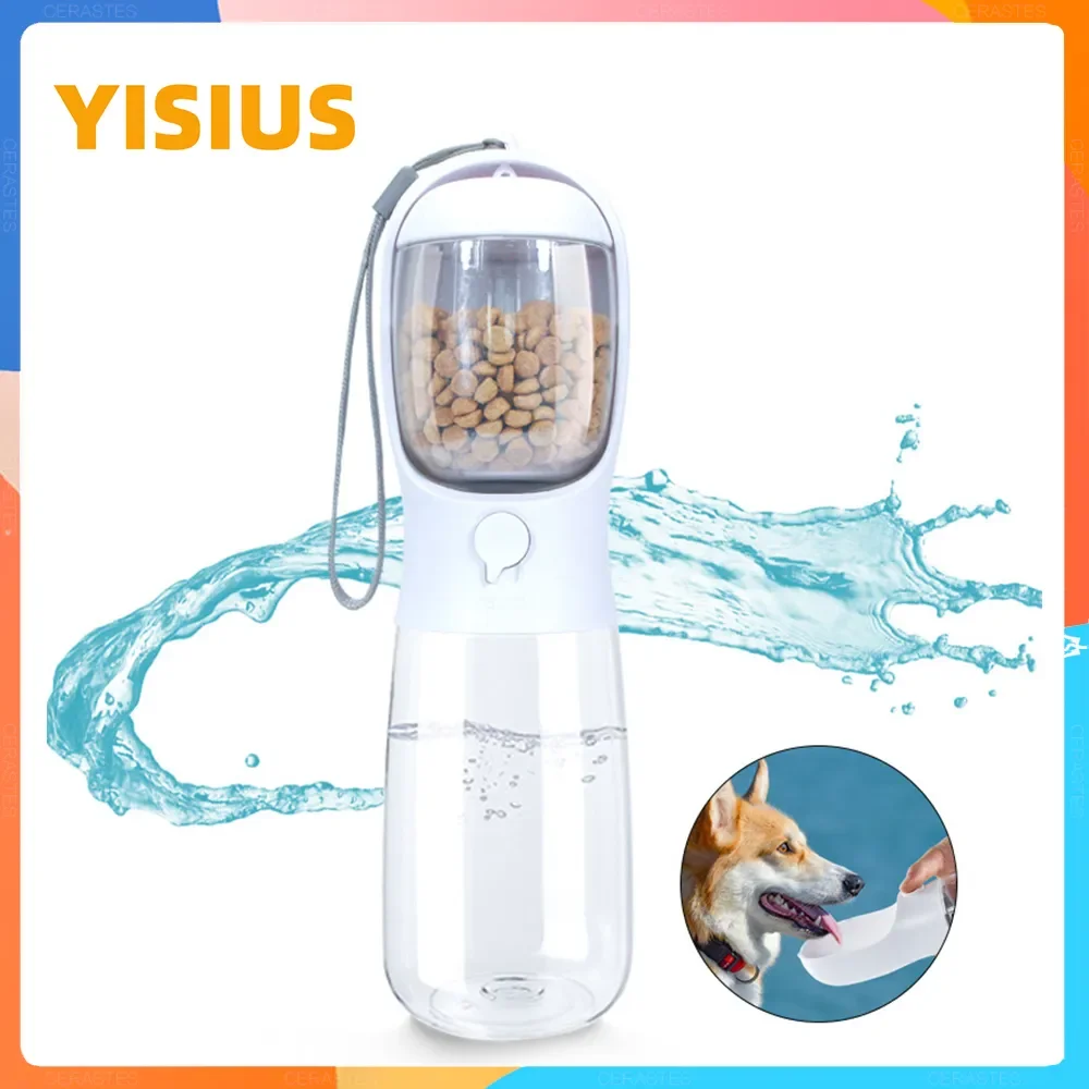 

Бутылка для воды YISIUS для собак, портативная поилка для путешествий, поилка для питомцев на открытом воздухе для кошек и собак, 300 мл, 550 мл