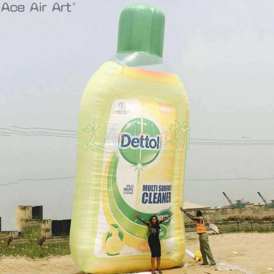 

Custom Inflatable Cleaner Bottle Advertising Oxford Cloth Dish Shop Balloons for Promotion or Display in Store
